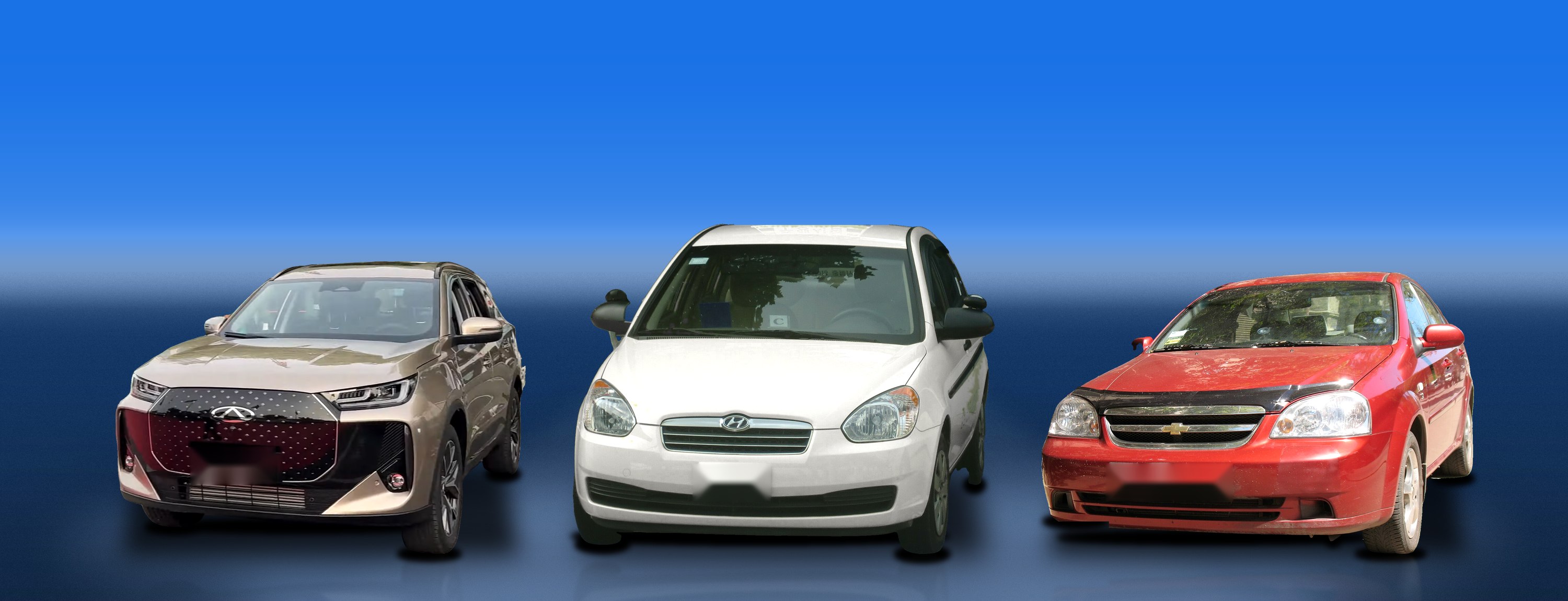 Flexo fleet: Chery Tiggo 7, Hyundai Verna and Chevrolet Optra